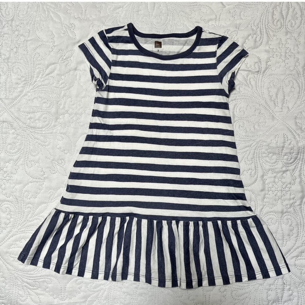 Tea Collection Printed Ruffle Dress Size 3 - Picture 2 of 4